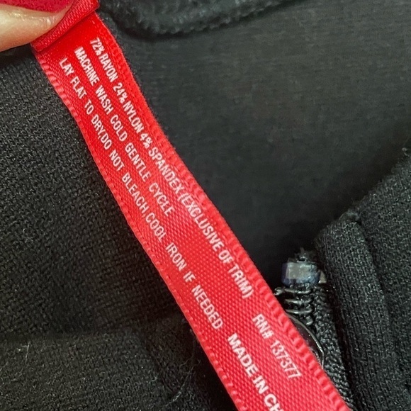 𝅺ruby Ribbon Zip Front Ponte Jacket Blazer, Black, #0104, Small - Picture 4 of 6